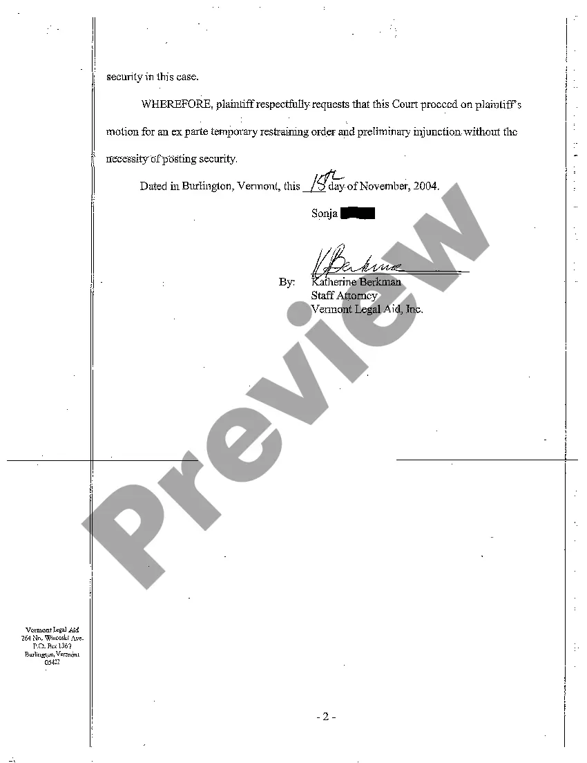 Preview A02 Motion to Wave Requirement of Posting of Bond