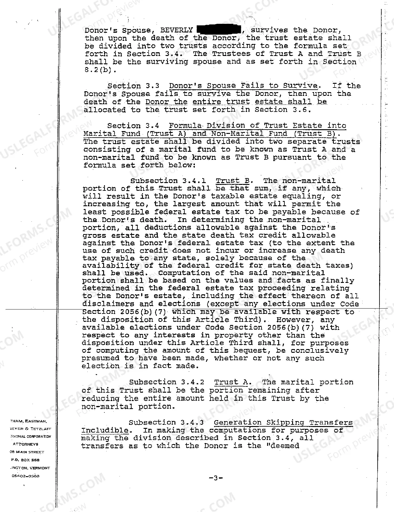 Preview Petition to Reform Trust Agreement to Eliminate Requirement of Successor Corporate Trustee, Includes Copy of Trust Agreement