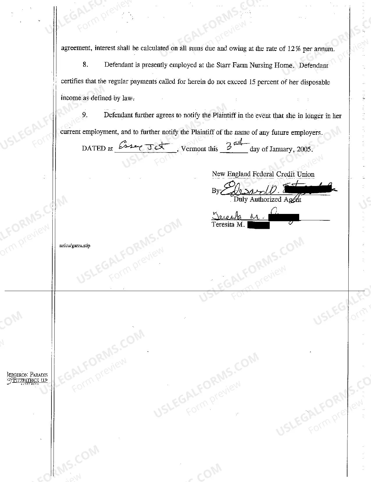 Preview A02 Stipulation By Debtor to Loan Amount and Interest Rate