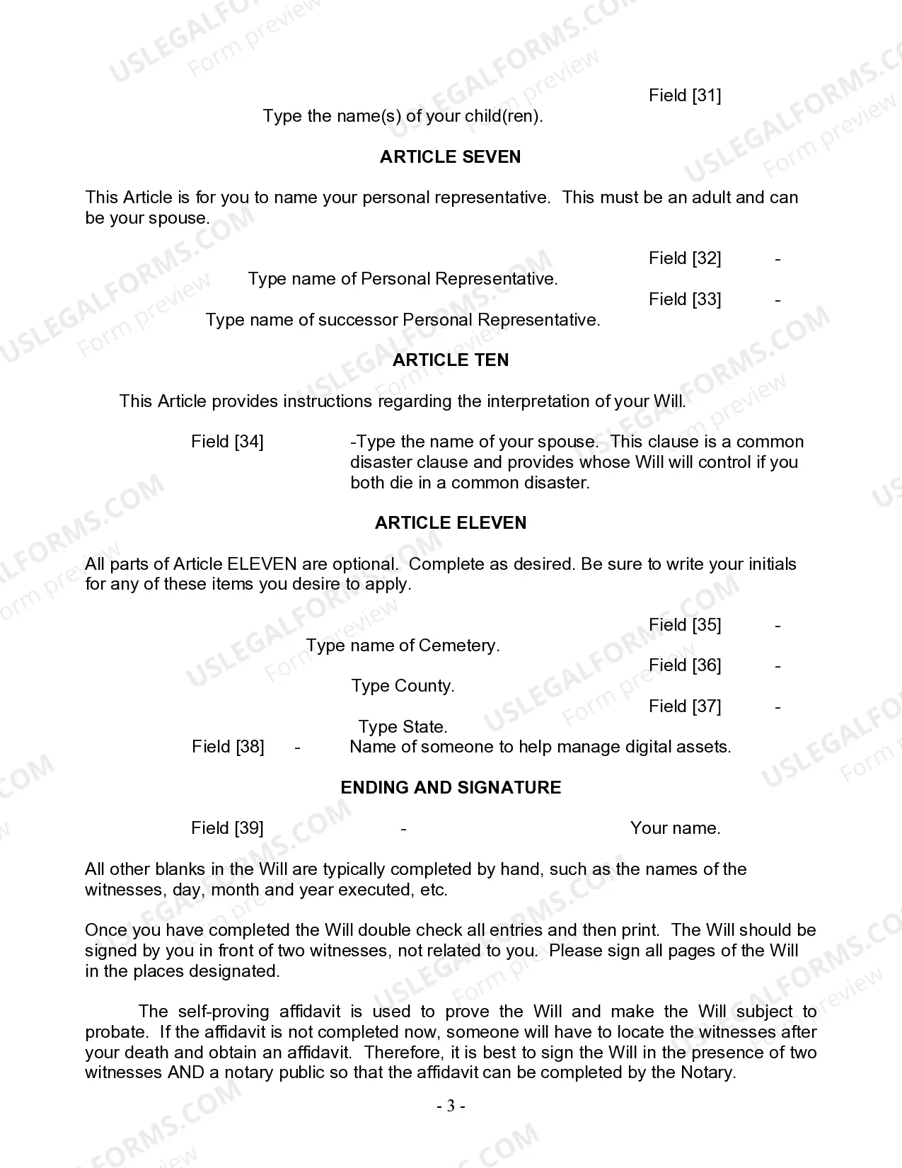 Preview Mutual Wills Package for Married Couple with Adult Children