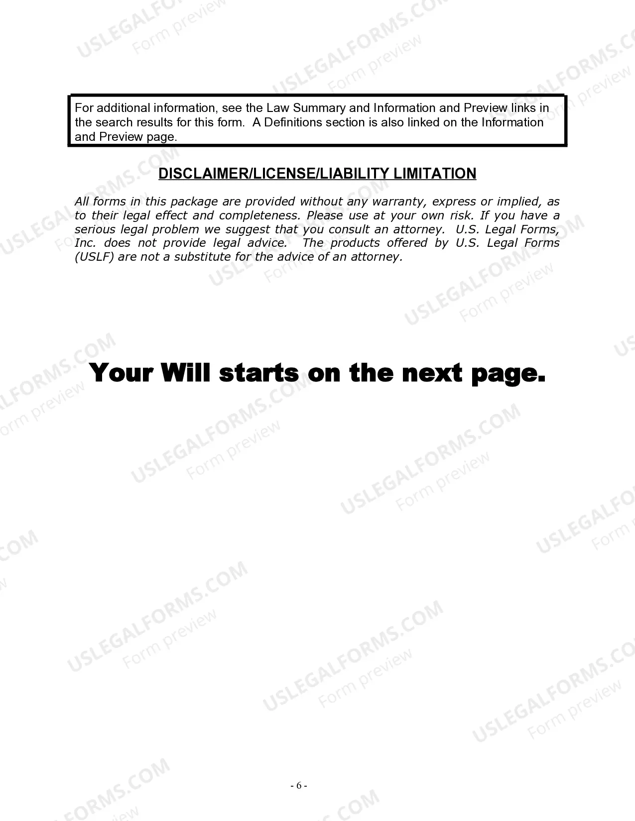 Preview Last Will and Testament for Civil Union Partner with Adult Children