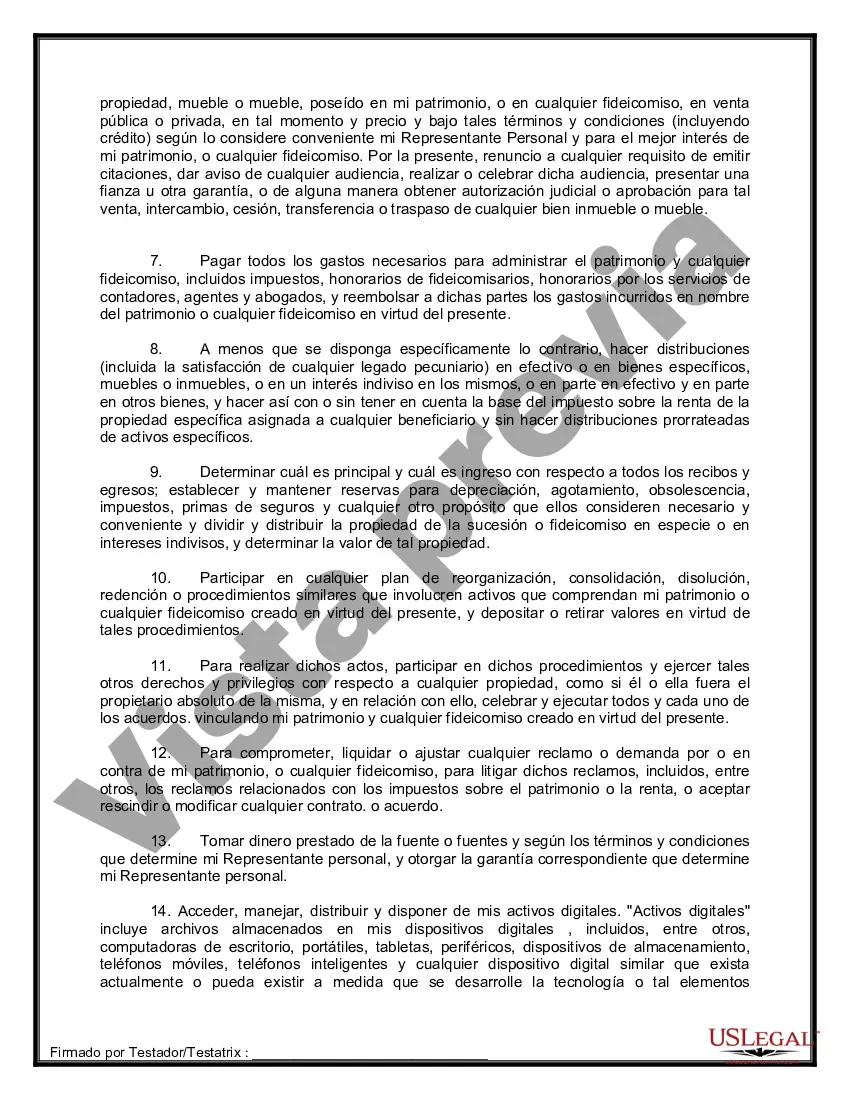 Preview Formulario de última voluntad y testamento legal para una pareja de unión civil sin hijos