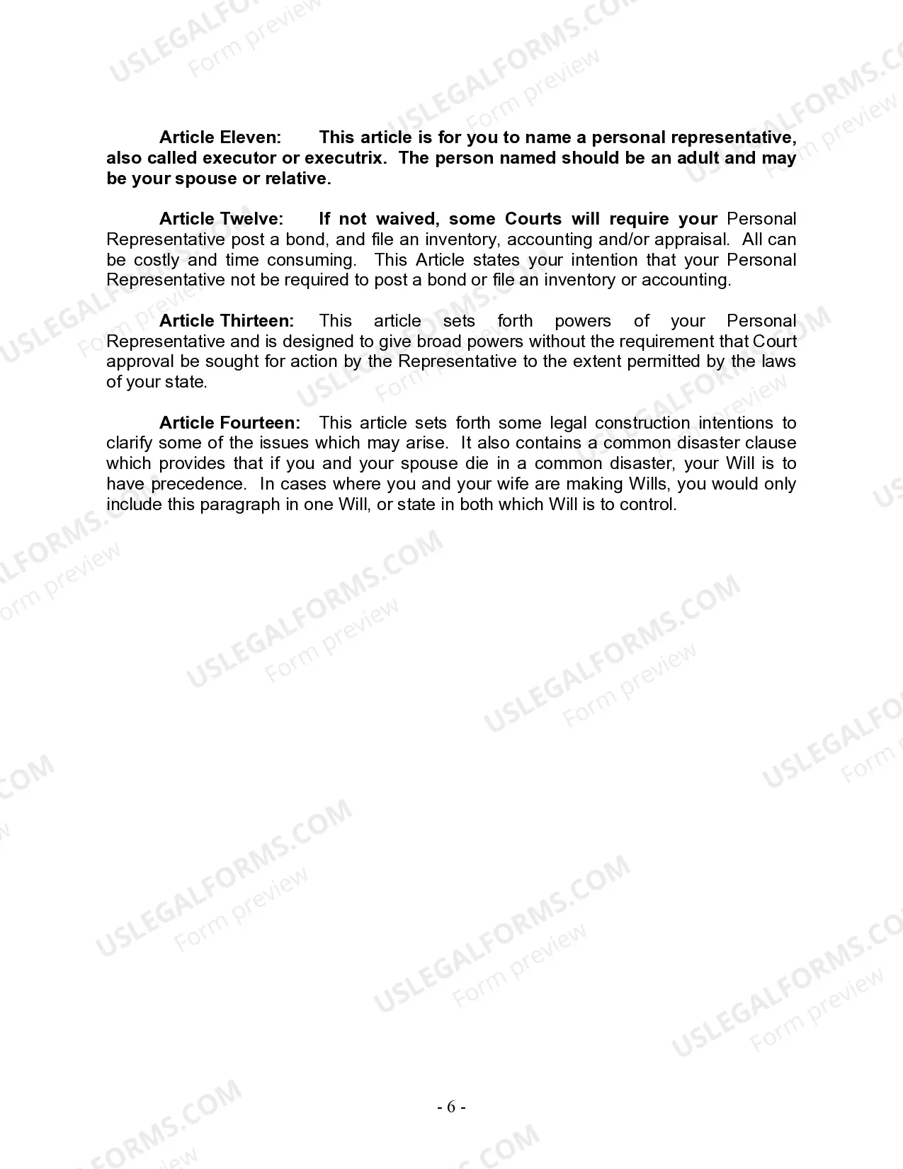 Preview Last Will and Testament for Married Person with Adult and Minor Children from Prior Marriage