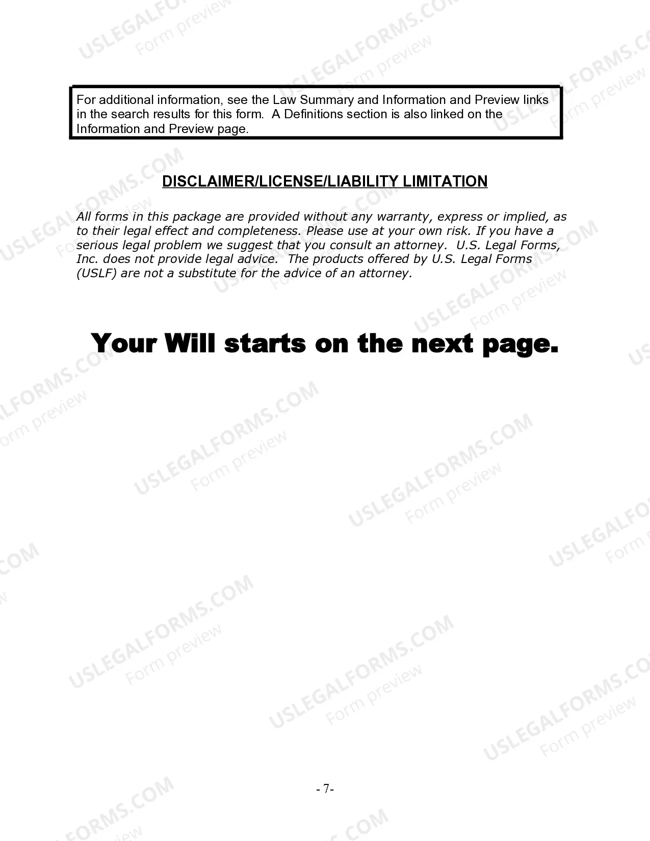 Preview Last Will and Testament for other Persons