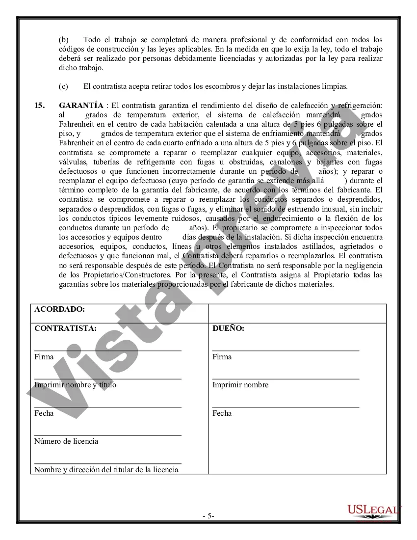 Preview Contrato HVAC para contratista