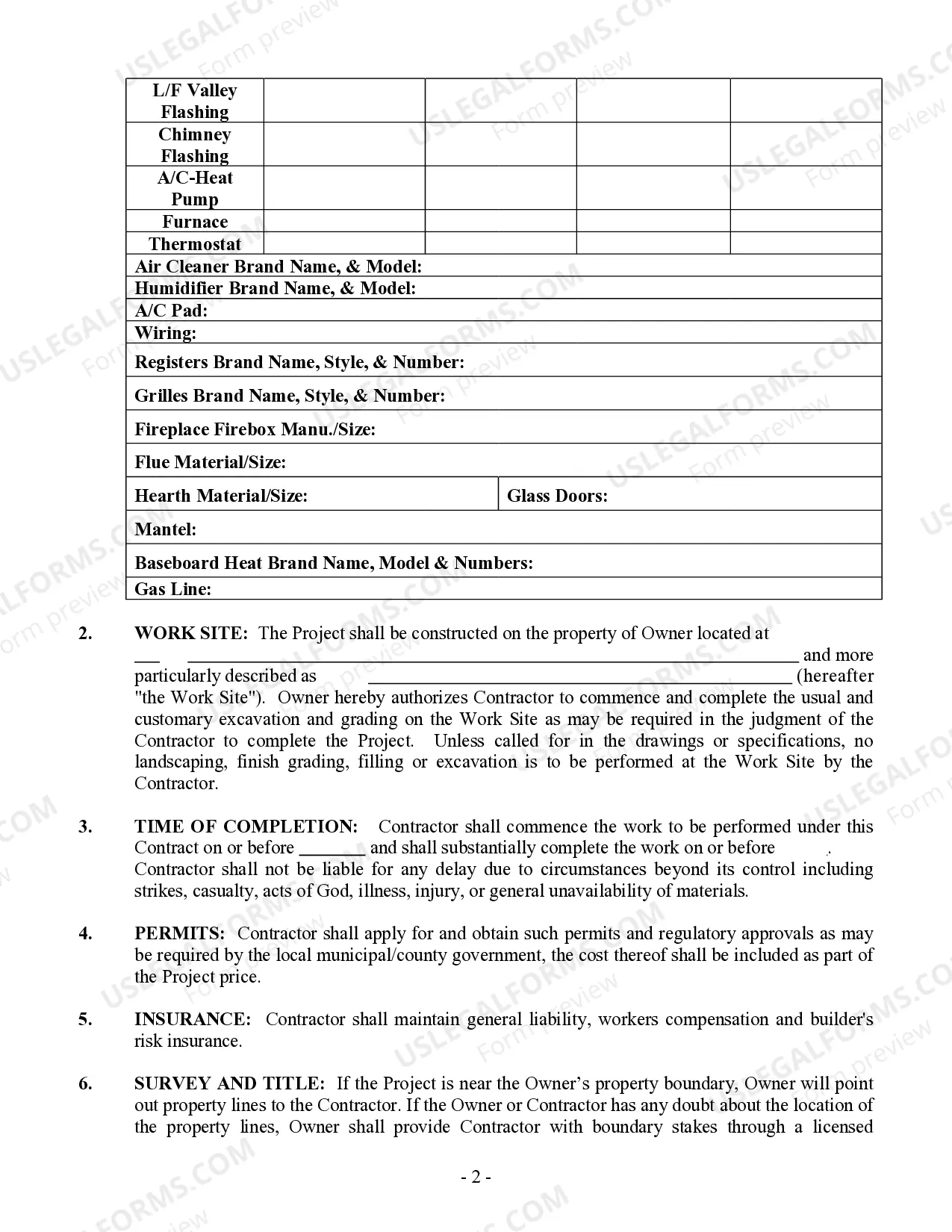 Preview HVAC Contract for Contractor
