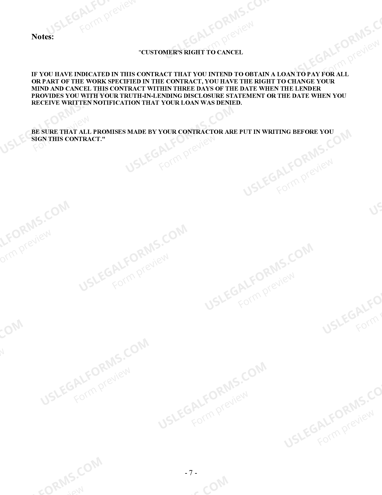 Washington Siding Contract for Contractor US Legal Forms