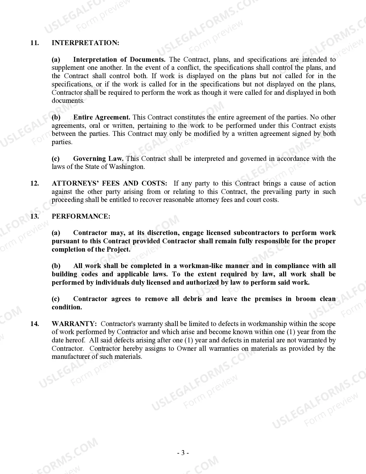 Preview Refrigeration Contract for Contractor