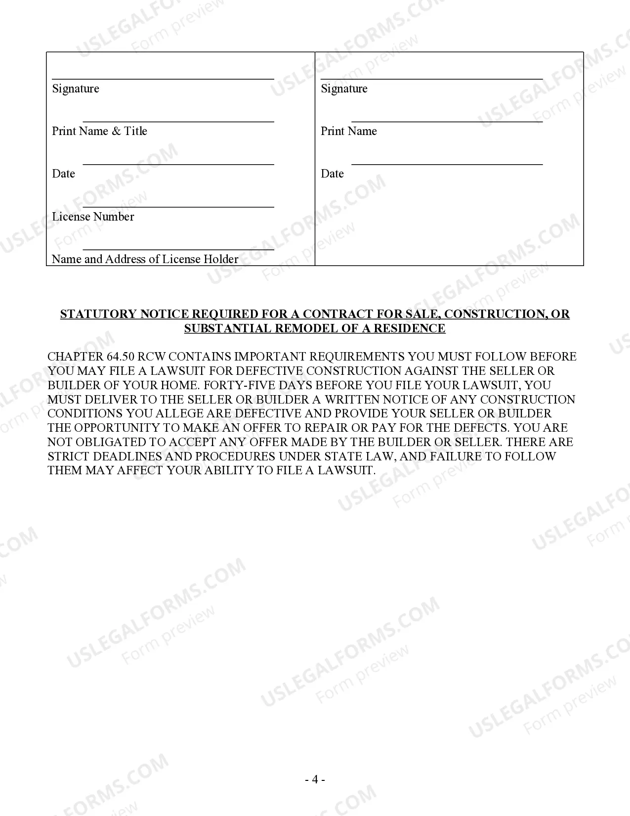 Preview Drainage Contract for Contractor