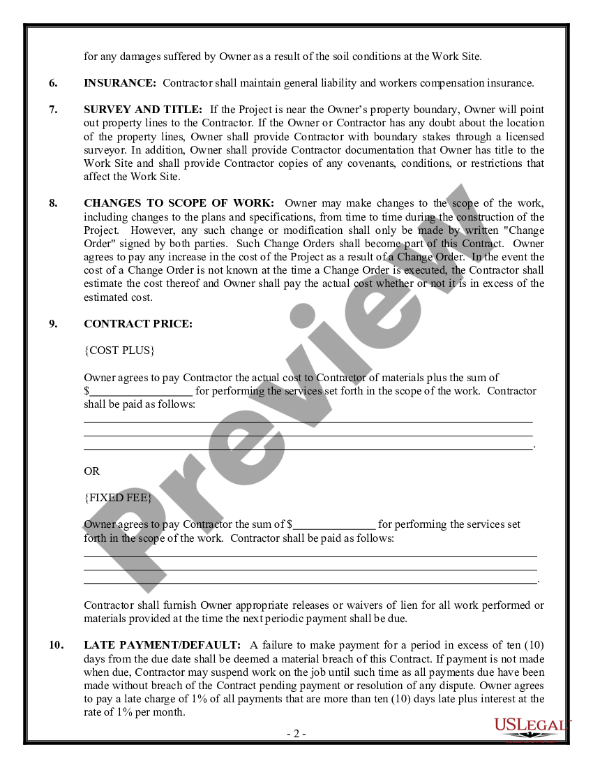 page 1 Brick Mason Contract for Contractor preview