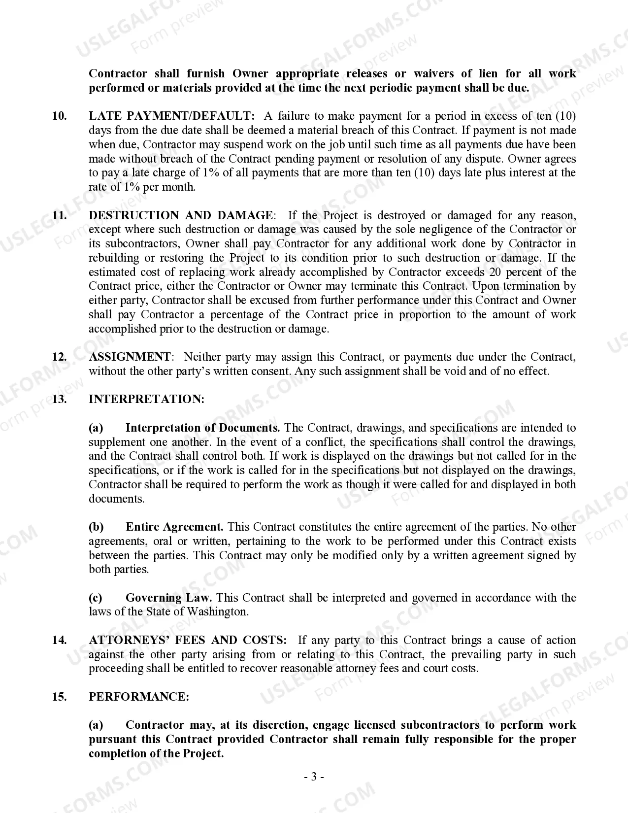 Preview Flooring Contract for Contractor