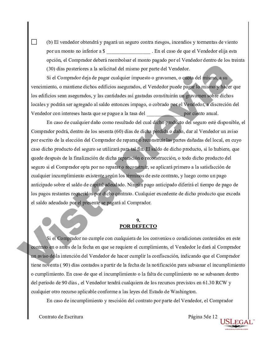 Preview Acuerdo o Contrato de Escritura de Venta y Compra de Bienes Raíces a/k/a Terreno o Contrato de Ejecución