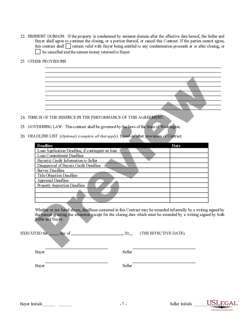 Preview Contract for Sale and Purchase of Real Estate with No Broker for Residential Home Sale Agreement