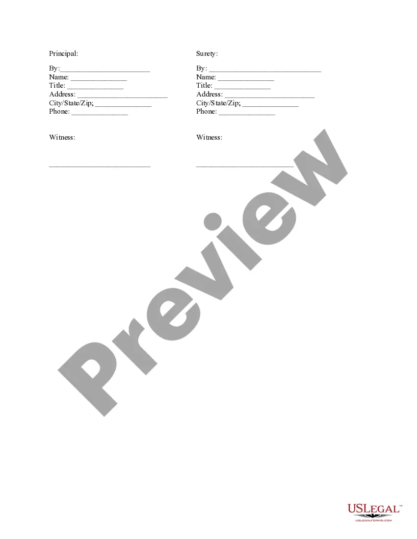 Preview Retainage Bond