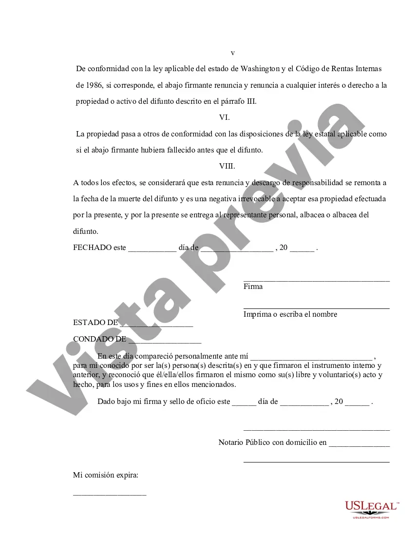 Preview Renuncia y Deslinde de Bienes recibidos por Sucesión Intestada