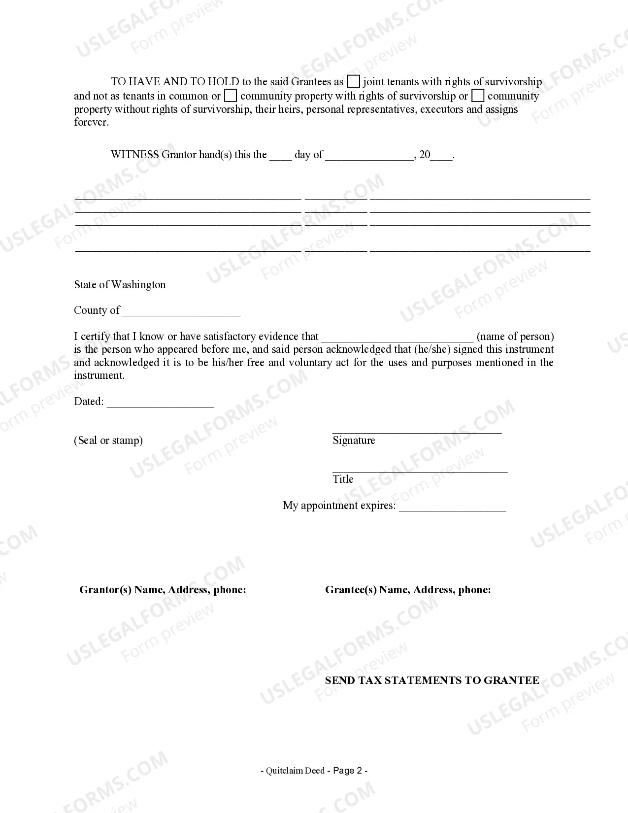 Preview Quitclaim Deed from Individual to Husband and Wife