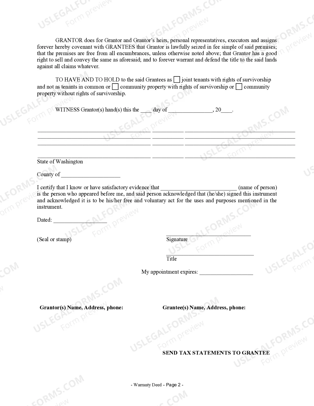 Preview Warranty Deed from Individual to Husband and Wife
