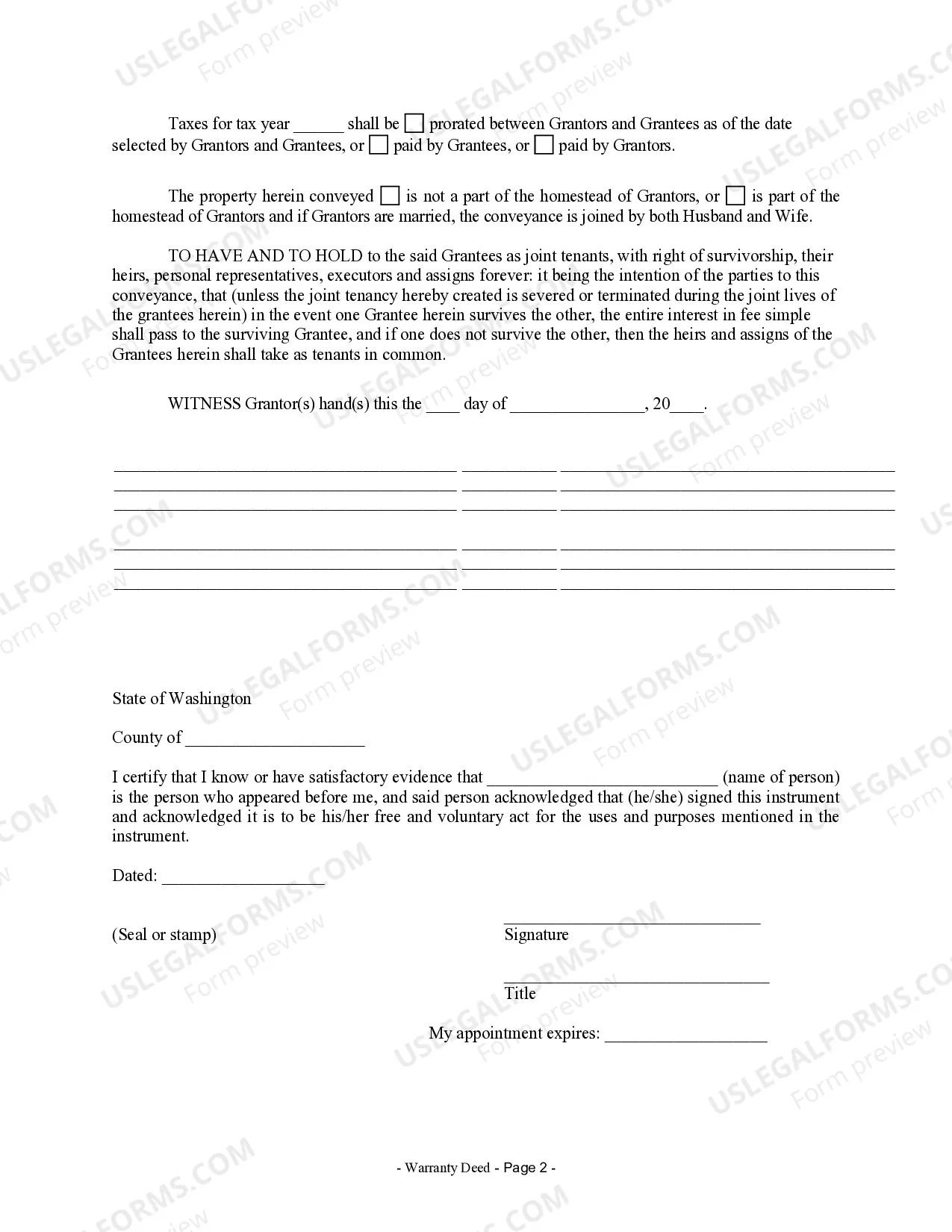 Preview Warranty Deed from Husband and Wife to Husband and Wife