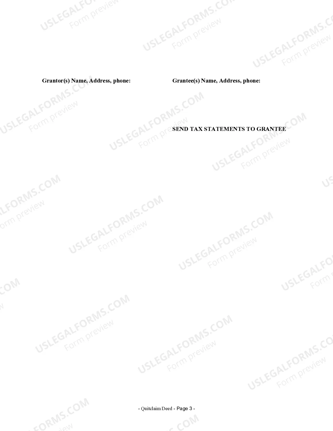 Preview Quitclaim Deed from Husband and Wife to an Individual