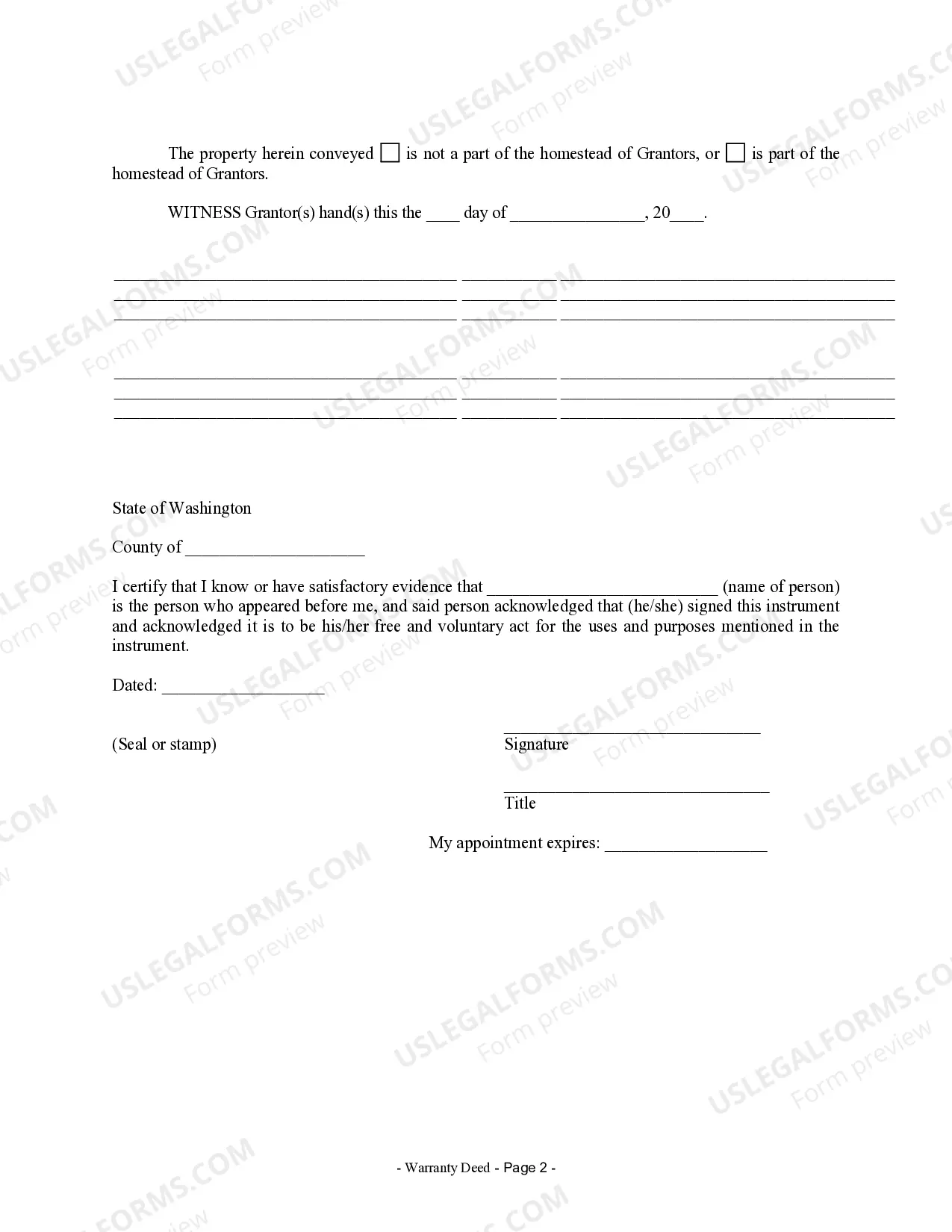 Preview Warranty Deed from Husband and Wife to an Individual