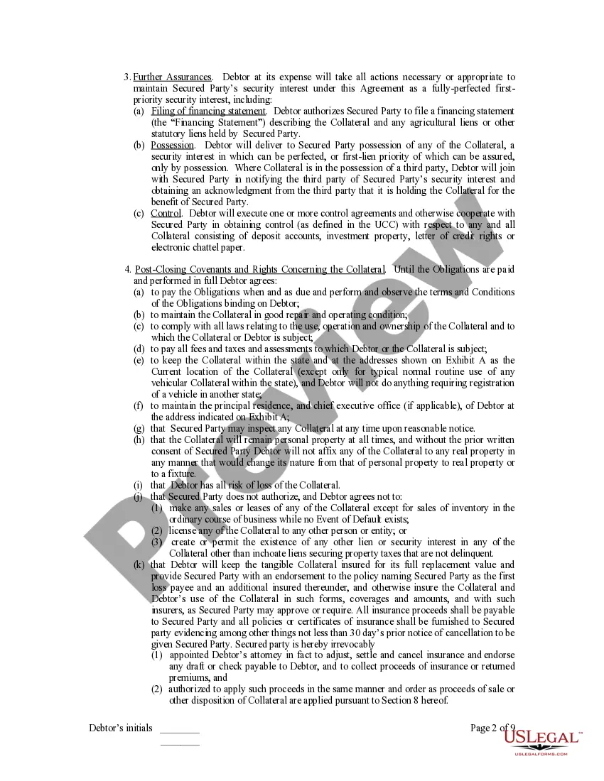 Preview Personal Property Security Agreement