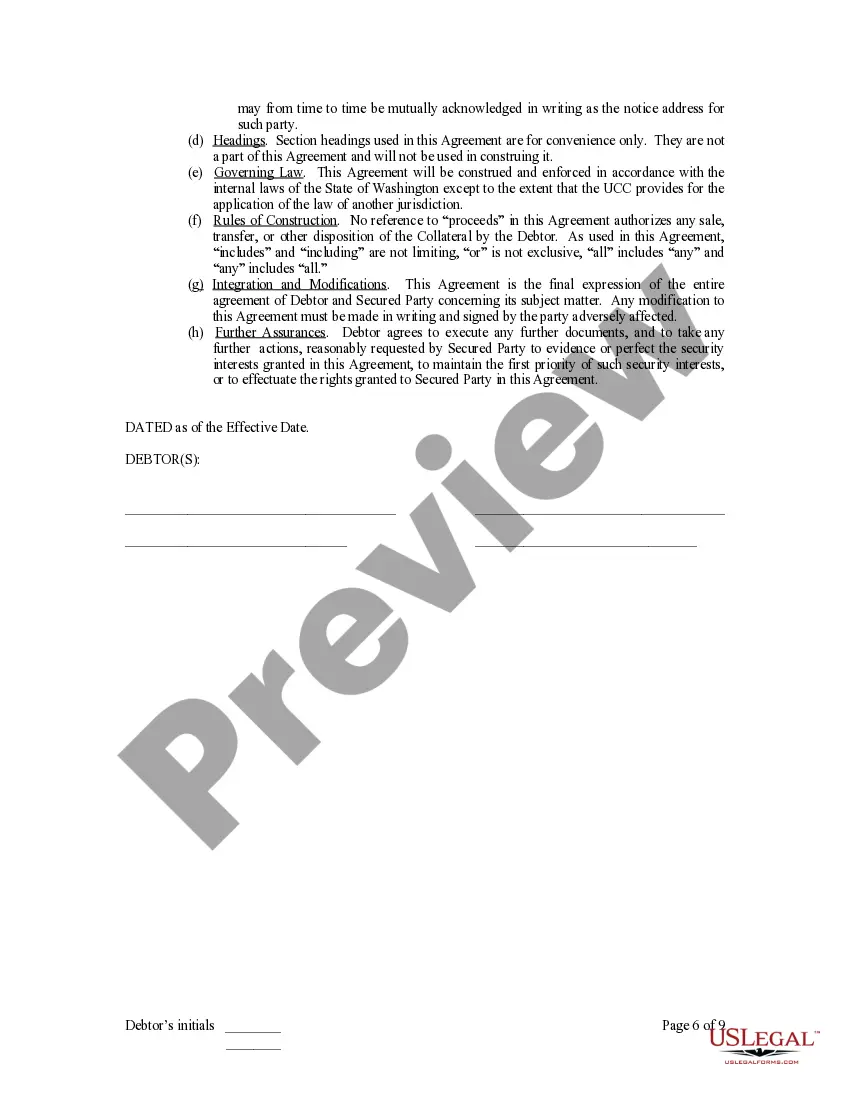 Preview Personal Property Security Agreement