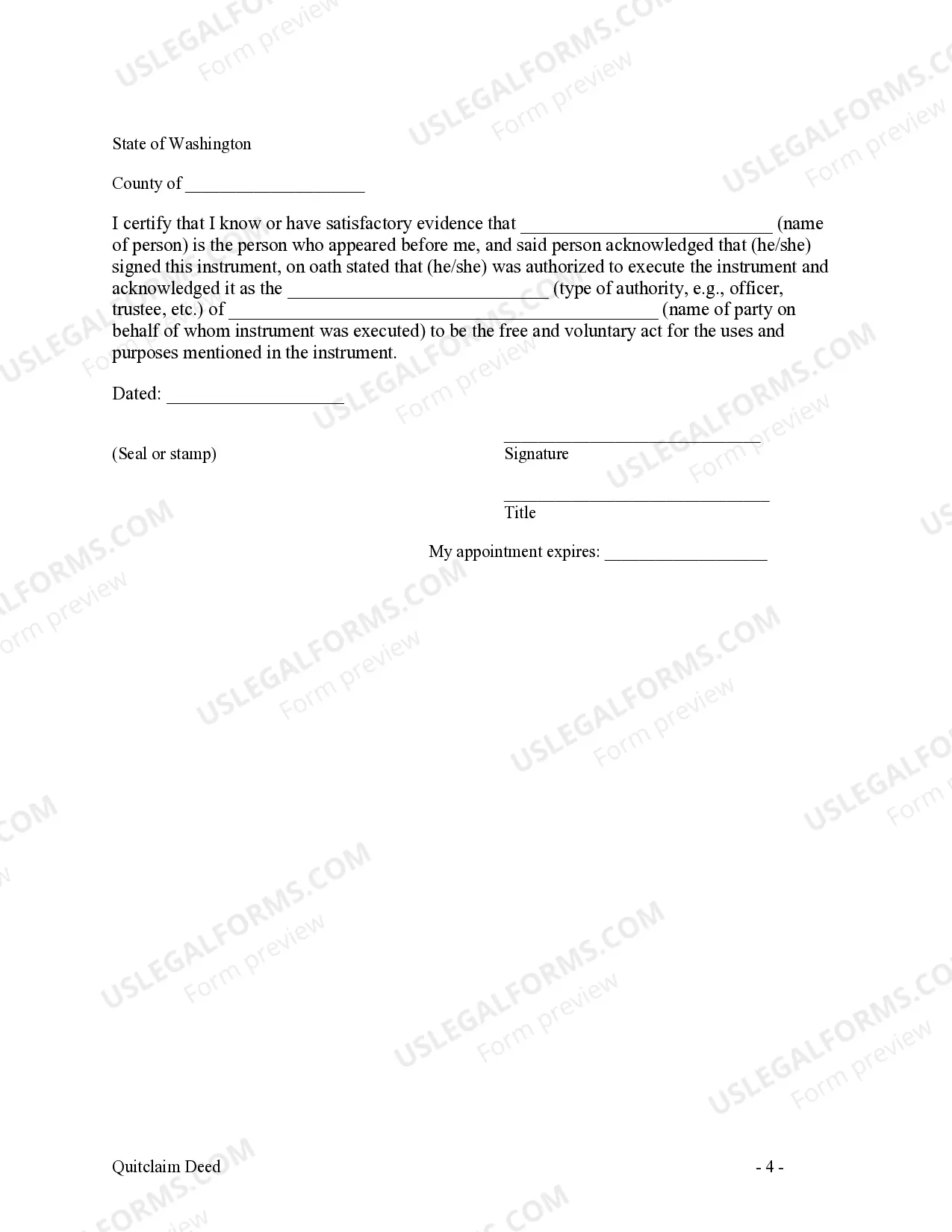 Preview Quitclaim Deed Limited Liability Company to Individual