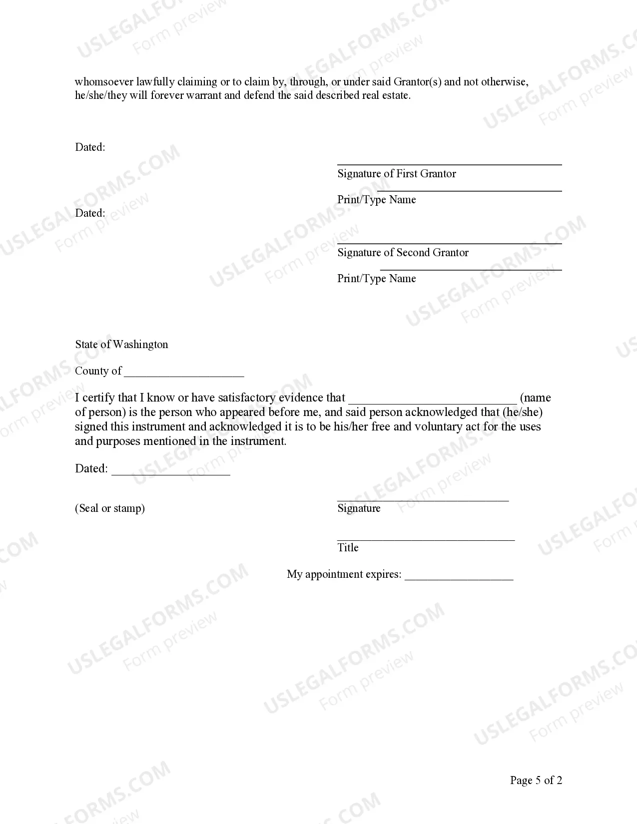 Preview Bargain and Sale Deed from Husband and Wife to Husband