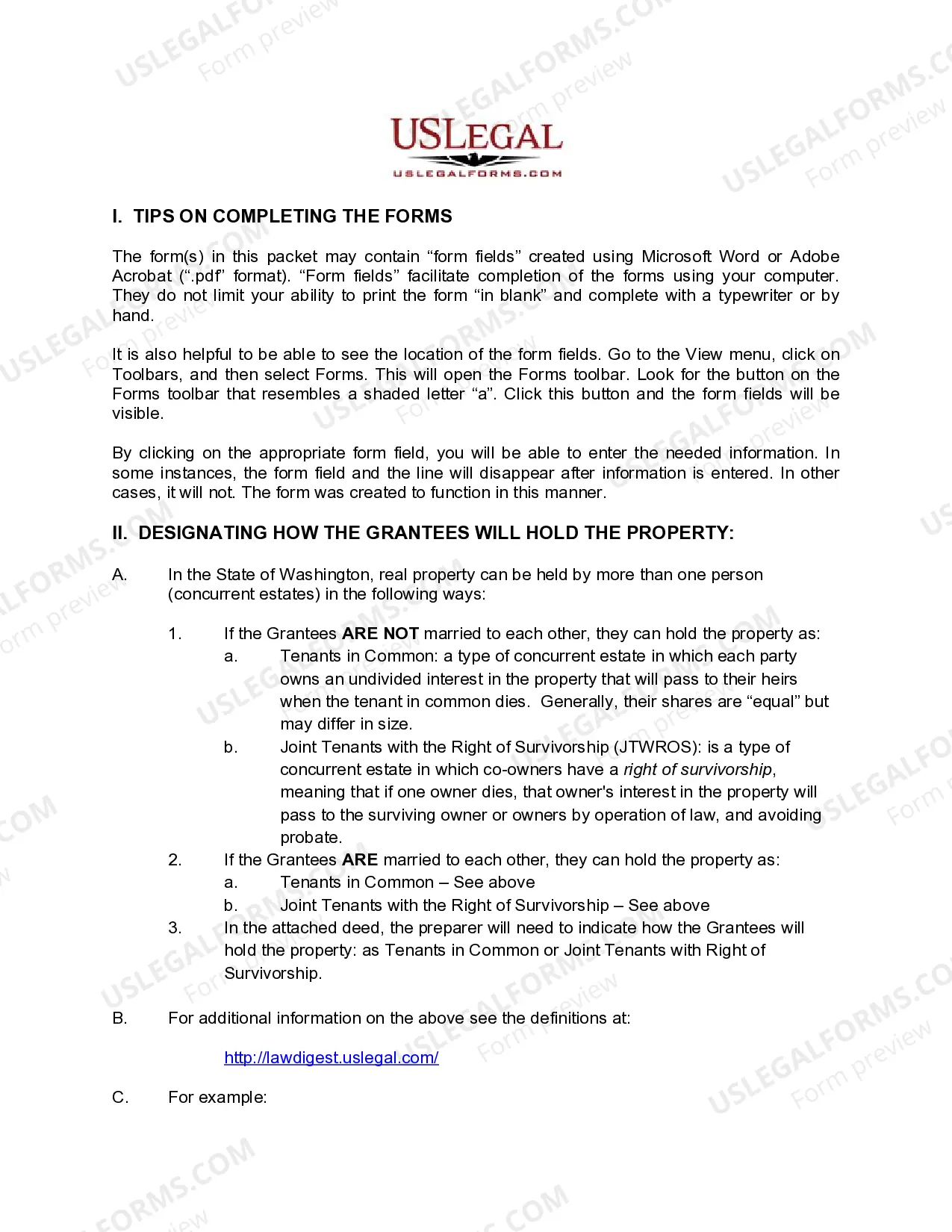 Preview Quitclaim Deed from Trust to Husband and Wife / Two Individuals