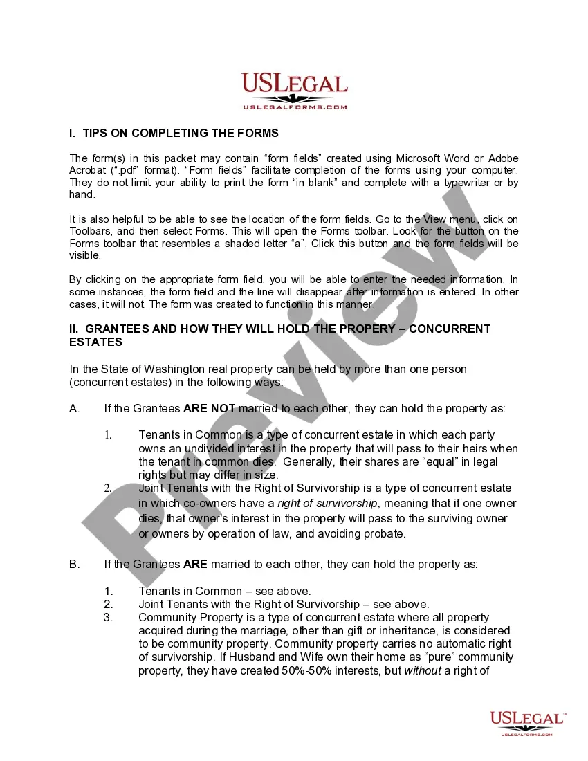 Preview Statutory Warranty Deed from One Individual to Two Individuals