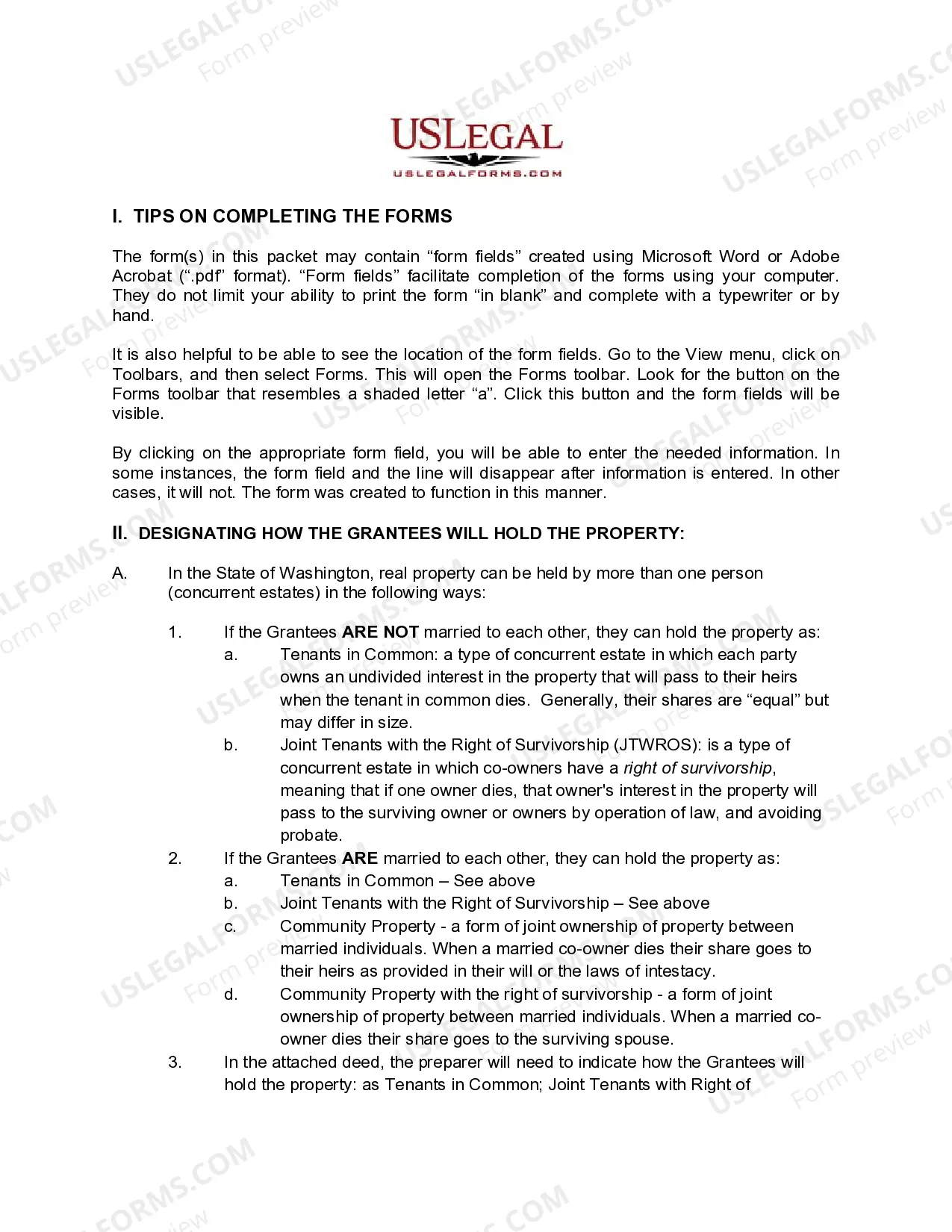 Preview Special Warranty Deed from Husband & Wife / Two Individuals to Husband & Wife / Two Individuals