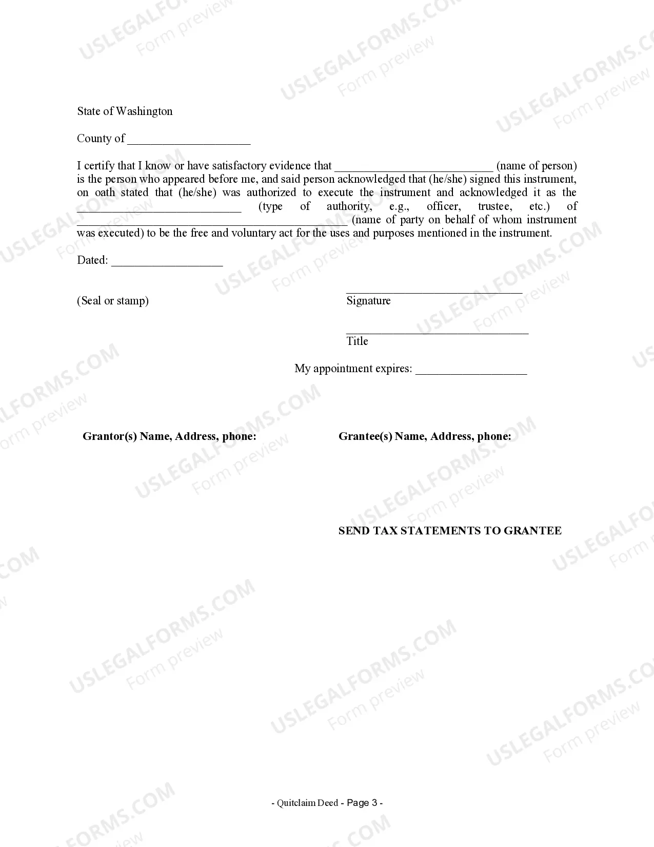 Preview Quitclaim Deed by Two Individuals to Husband and Wife