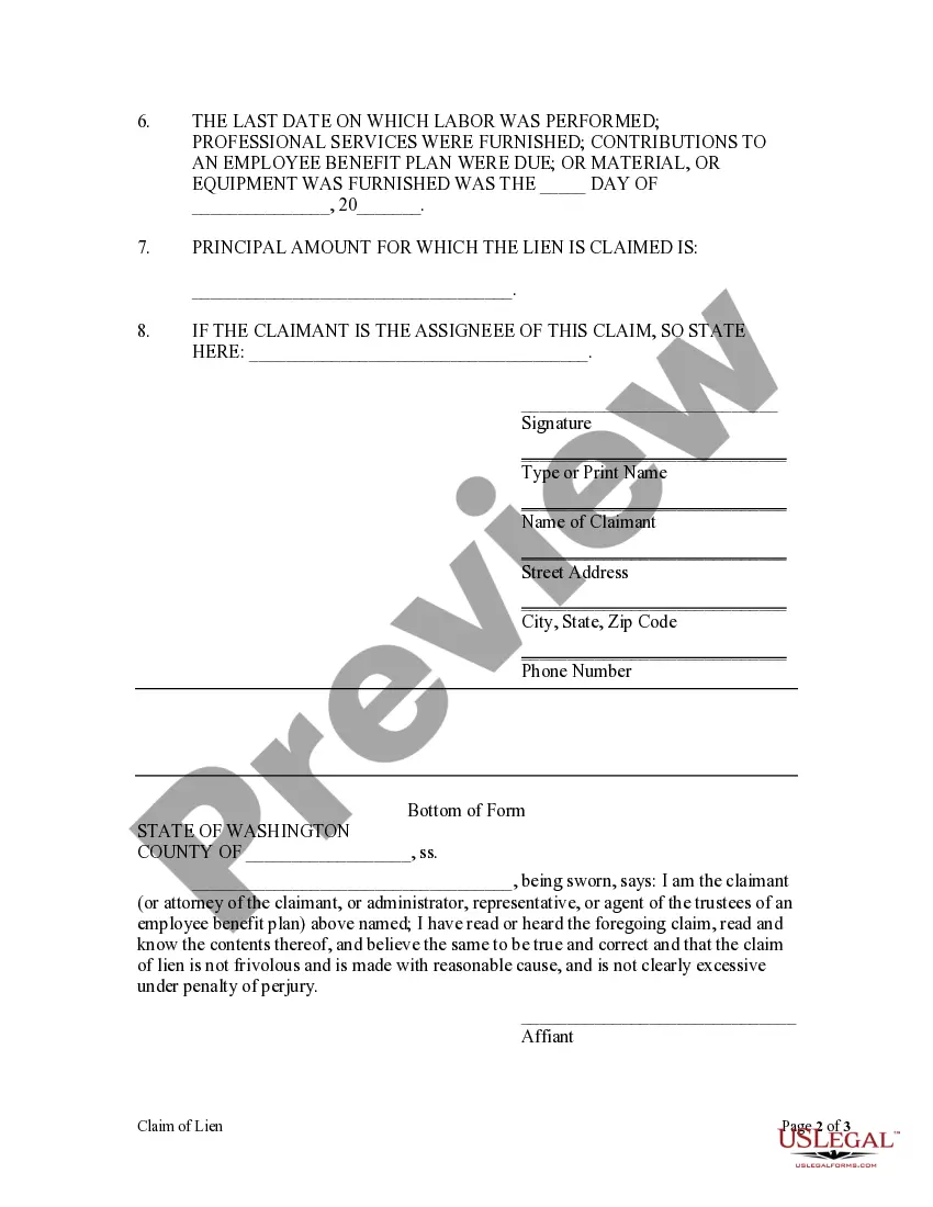 Preview Claim of Lien by Individual - Mechanics Liens