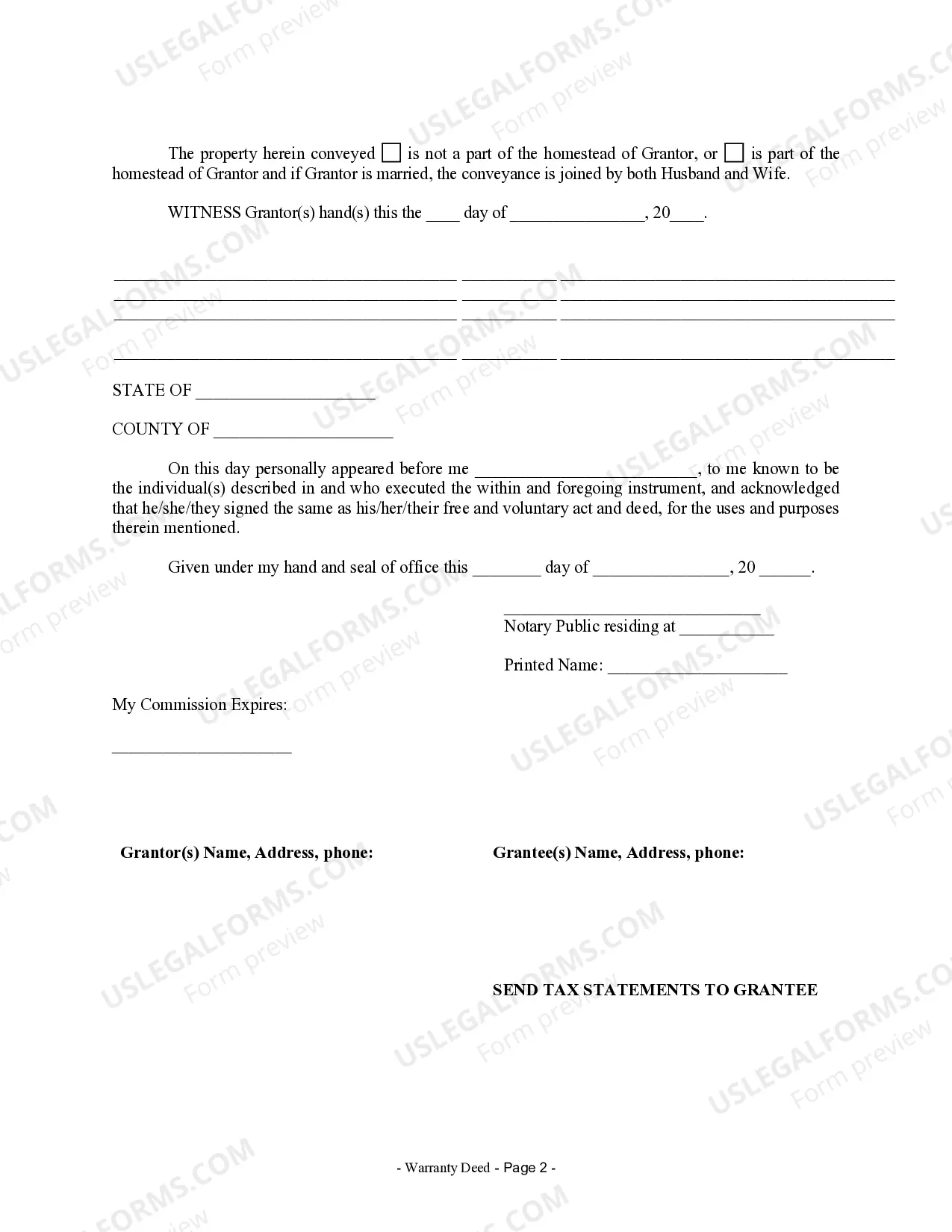 Preview Warranty Deed from Individual to Corporation