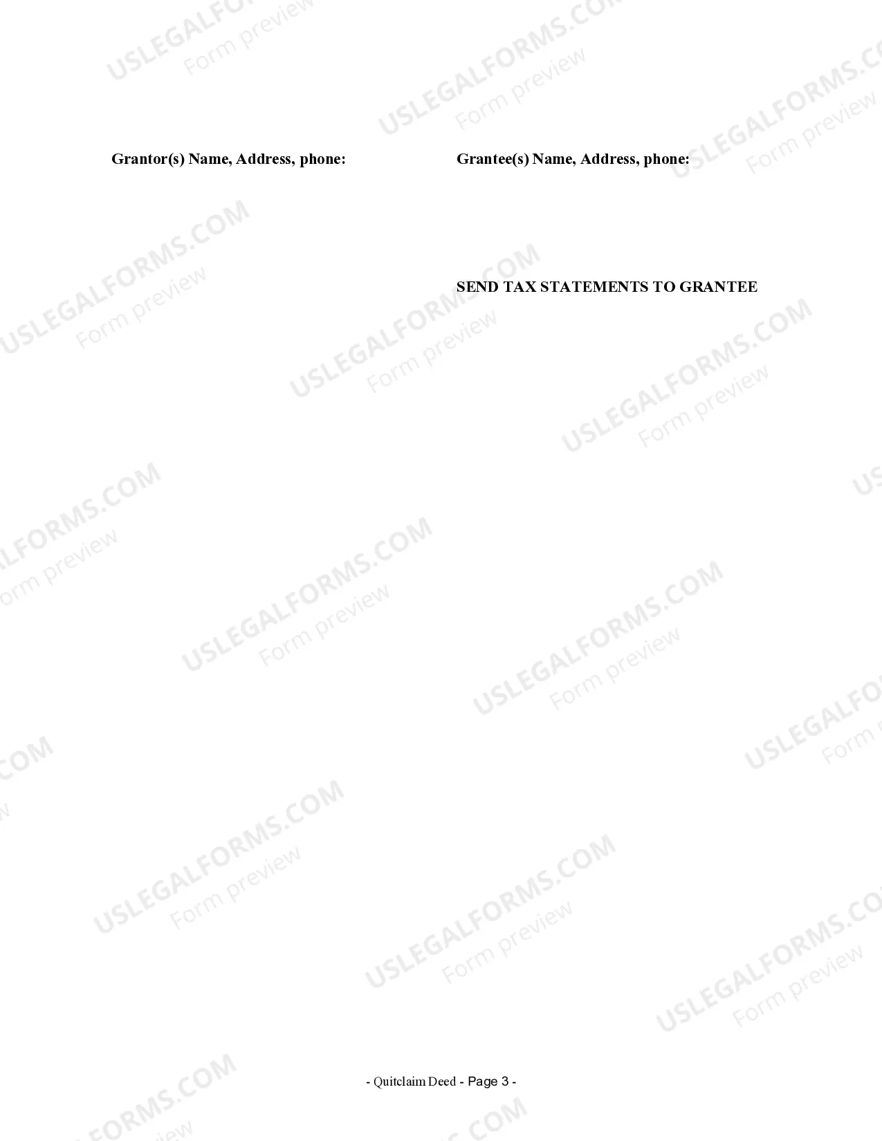Preview Quitclaim Deed from Husband and Wife to Corporation