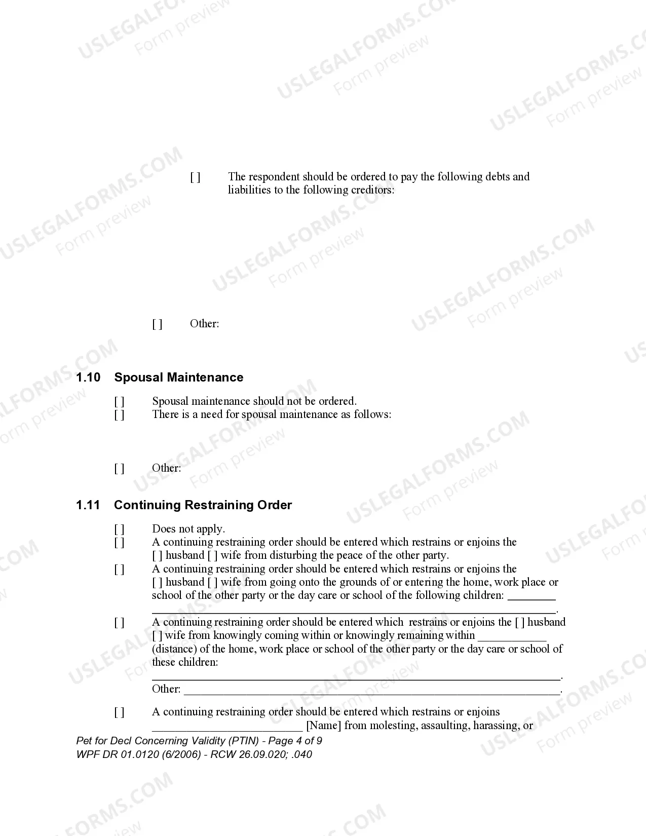 Preview WPF DR 01.0120 - Petition for Declaration Concerning Validity - PTIN