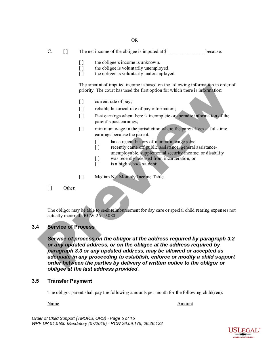 page 4 WPF DR 01.0500 - Order of Child Support - RS preview