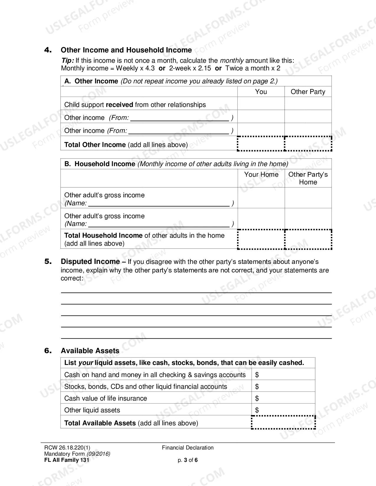 Preview WPF DRPSCU 01.1550 - Financial Declaration - FNDCLR