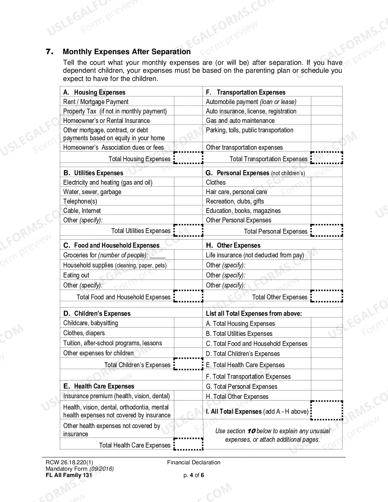 Preview WPF DRPSCU 01.1550 - Financial Declaration - FNDCLR