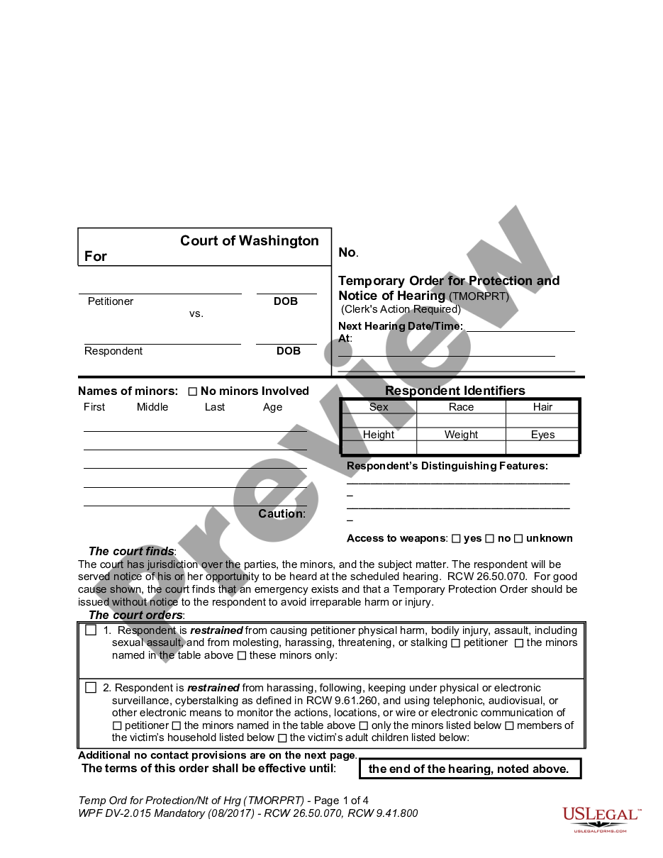 page 0 WPF DR 04.0120 - Declaration in Support of Parenting Plan - DCLR preview