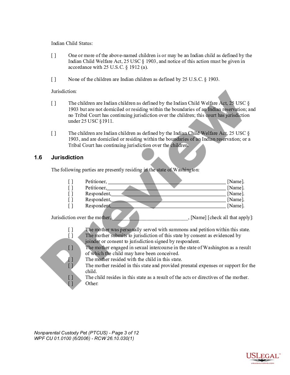 page 2 WPF CU 01.0100 - Nonparental Custody Petition - PTCUS preview