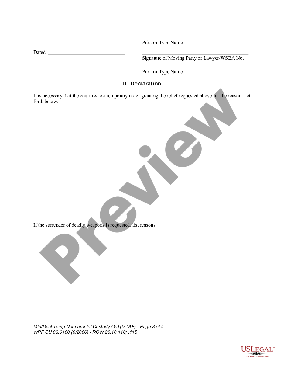 page 2 WPF CU 03.0100 - Motion and Declaration for Temporary Nonparental Custody Order - MT preview