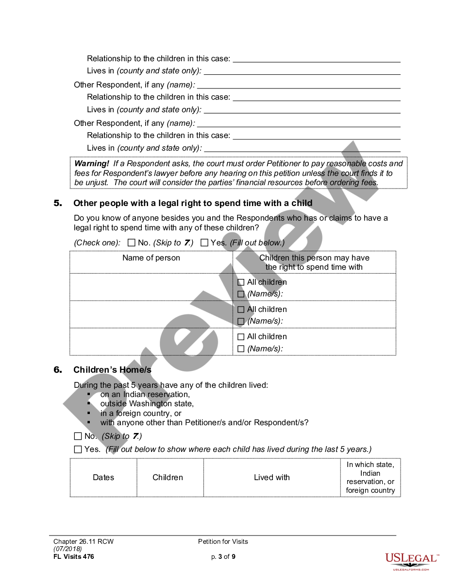 page 2 WPF CU 03.0300 - Petition for Visitation Rights - PT preview