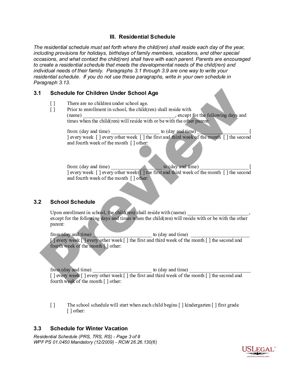 page 2 WPF PS 01.0450 - Residential Schedule - Proposed - RSP, Temporary - RST, Final Order - RS preview