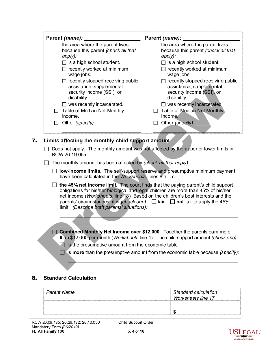 page 3 WPF PS 01.0500 - Order of Child Support - ORS preview