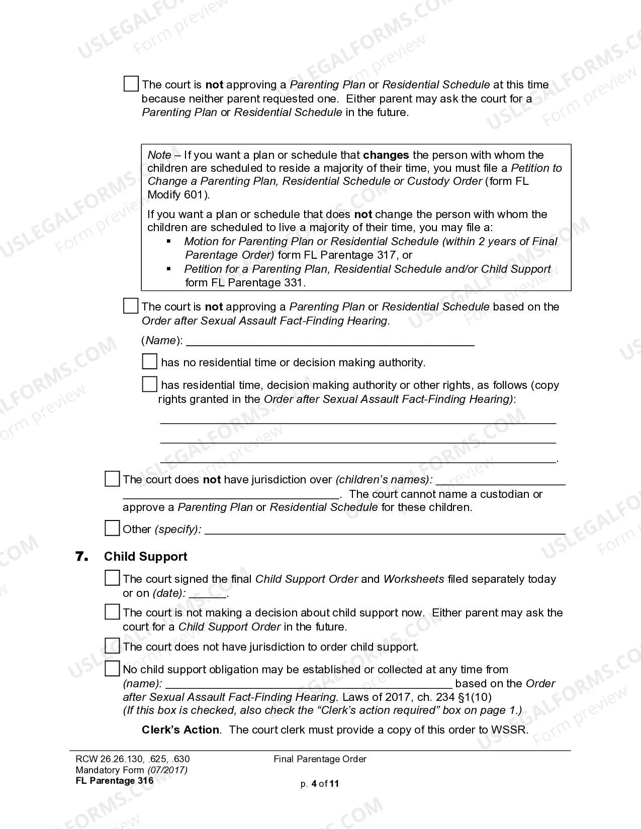 Preview WPF PS 04.0200 - Judgment and Order Determining Parentage and Granting Additional Relief - JDOEP