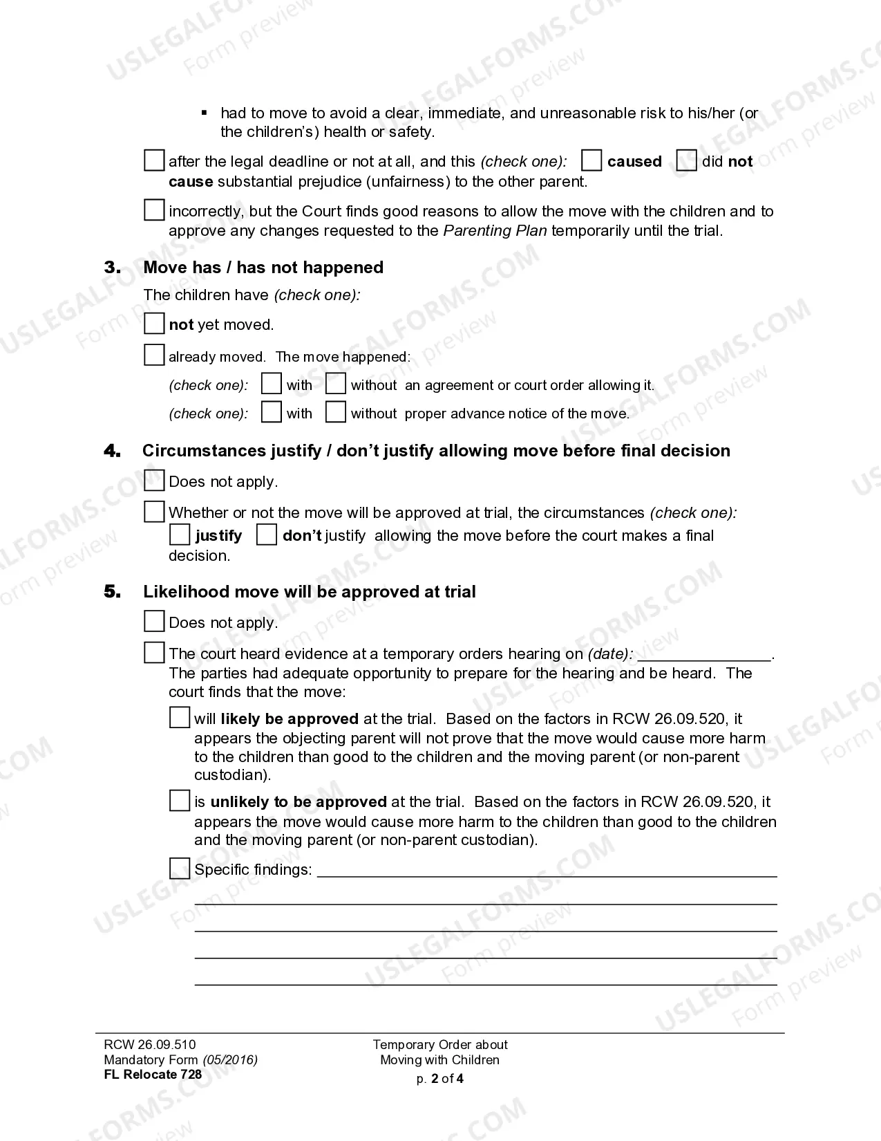 Preview WPF DRPSCU07.0890 - Temporary Order regarding Relocation of Children