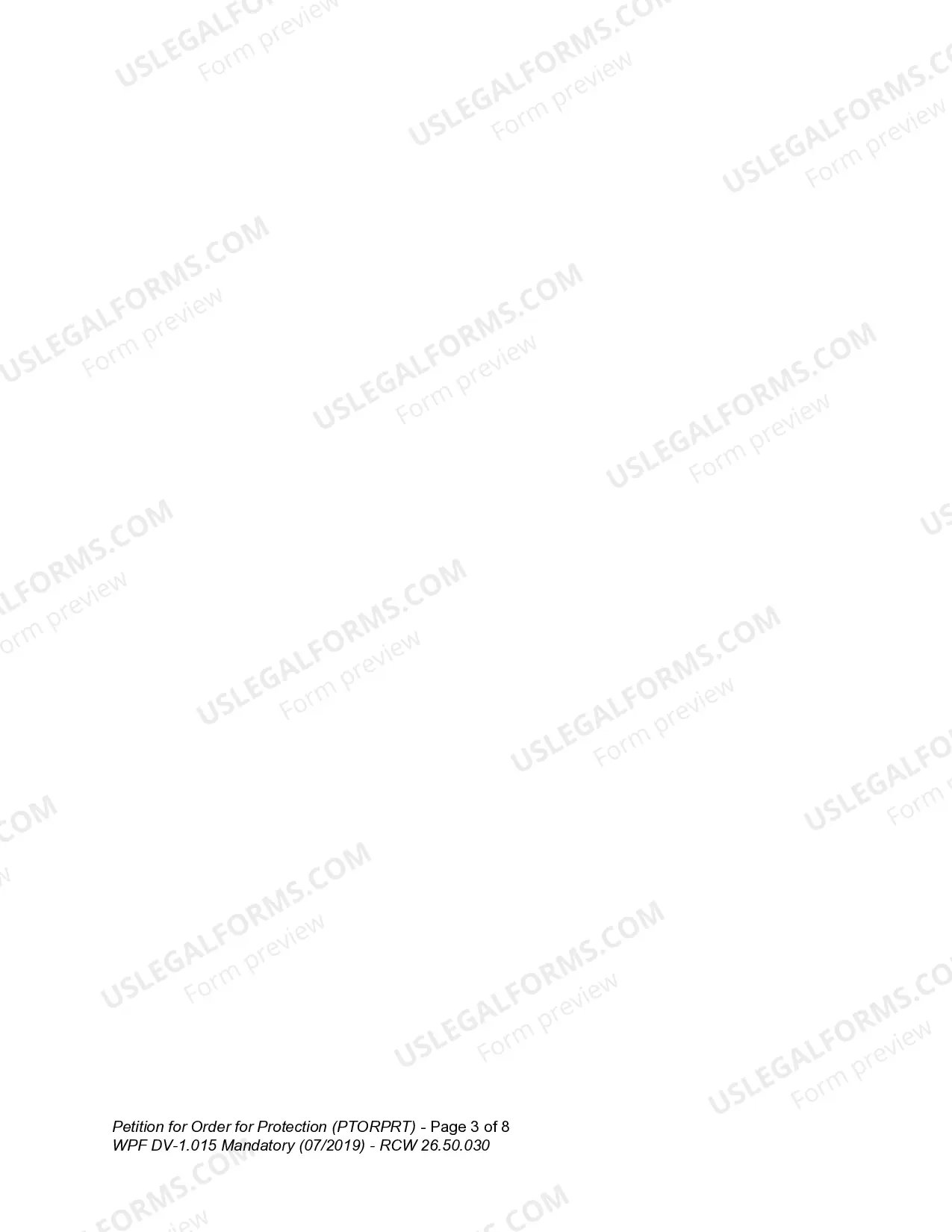 Preview WPF DV 1.015 - Petition for Order for Protection - All Cases