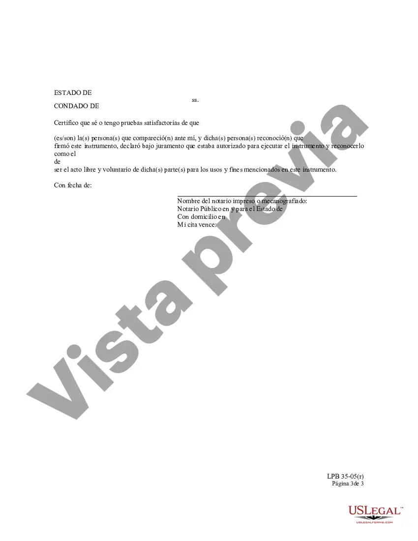 Preview Acuerdo de Subordinación - con reconocimientos representativos