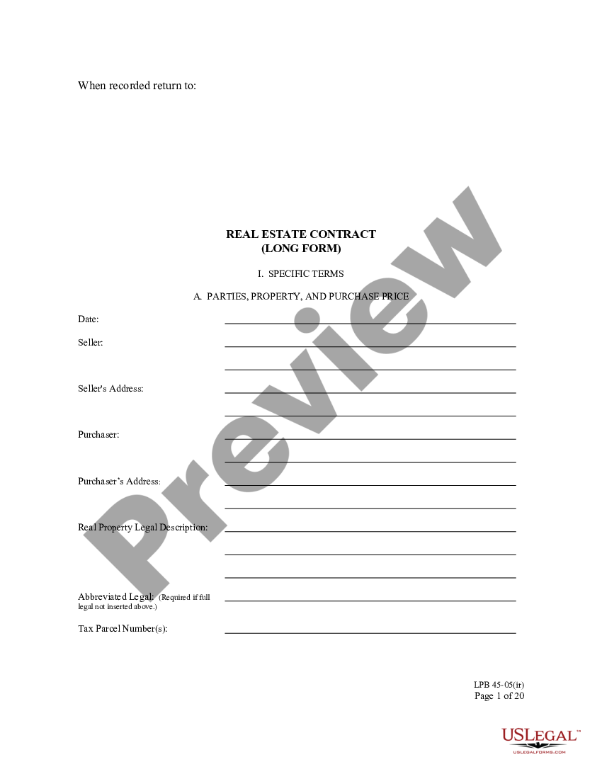 washington-real-estate-contract-long-form-real-estate-contract-us